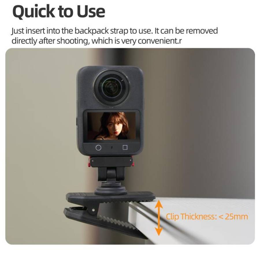 Sunnylife Magnetic Quick-Release Backpack Clip Action Camera Clamp Vertical-Horizontal Mount for ...
