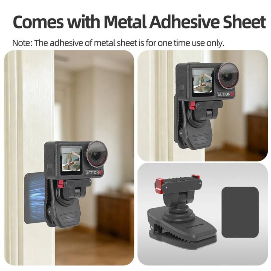 Sunnylife Magnetic Quick-Release Backpack Clip Action Camera Clamp Vertical-Horizontal Mount for ...