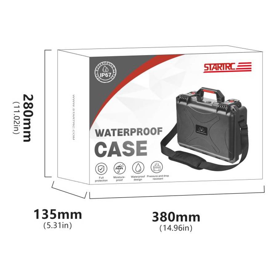 For DJI Mini 5 Pro STARTRC Waterproof ABS Suitcase Shoulder Storage Box (Black)