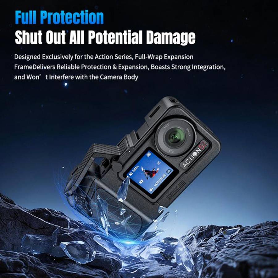 For DJI Osmo Action 5 Pro / 4 / 3 STARTRC 3 in 1 Expansion Power-Grip Street Shooting Handle Cage...