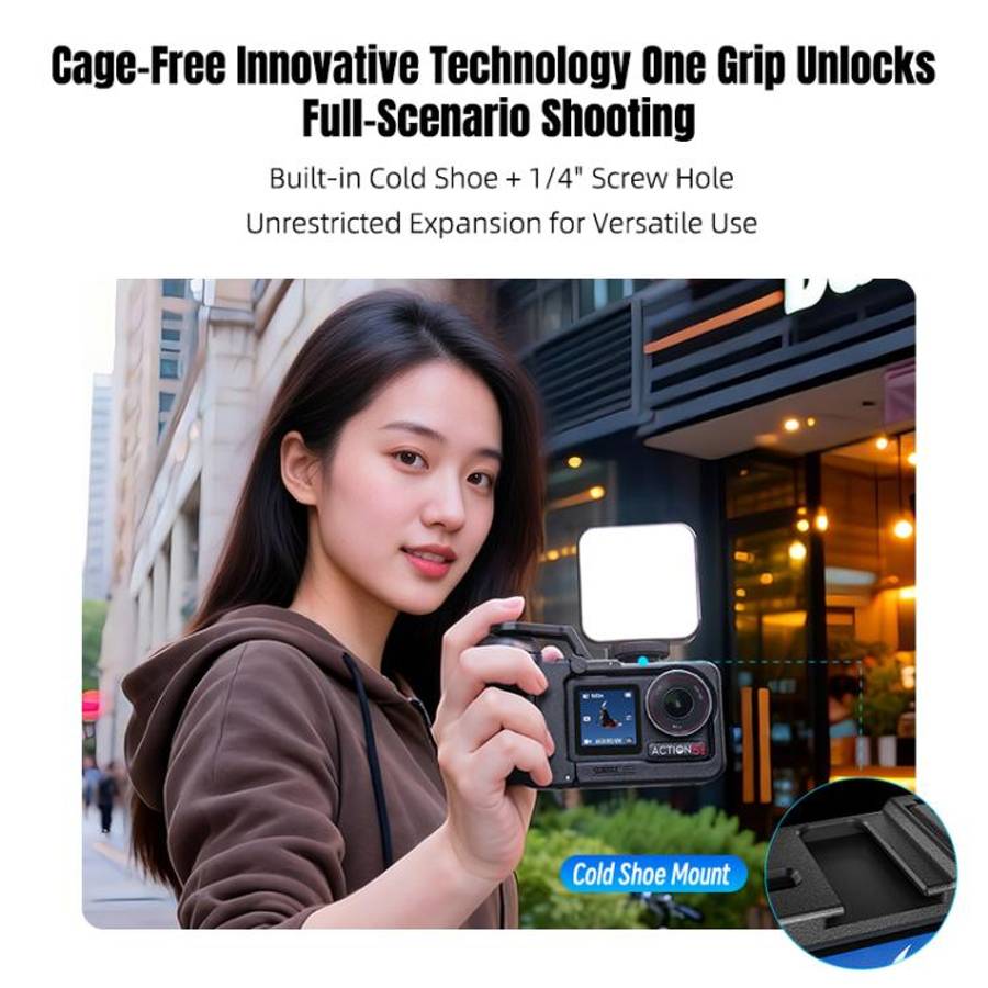 For DJI Osmo Action 5 Pro / 4 / 3 STARTRC 3 in 1 Expansion Power-Grip Street Shooting Handle Cage...