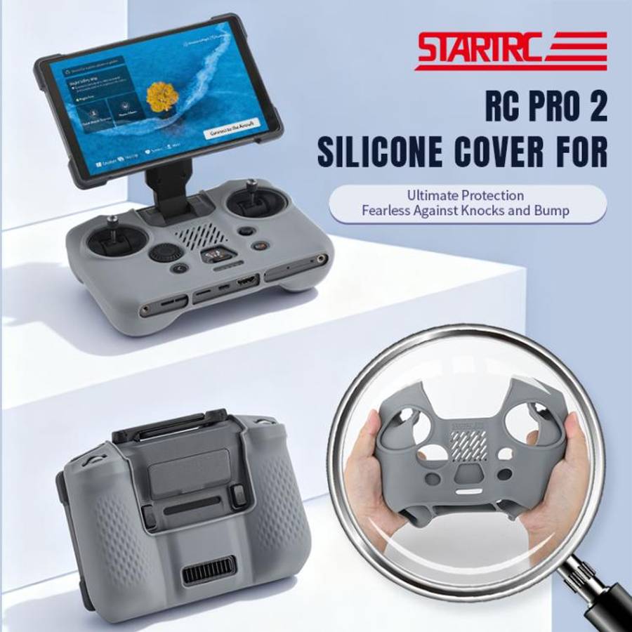 For DJI RC Pro 2 STARTRC Silicone Shockproof Anti-scratch Cover (Grey)