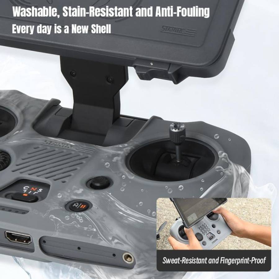 For DJI RC Pro 2 STARTRC Silicone Shockproof Anti-scratch Cover (Grey)