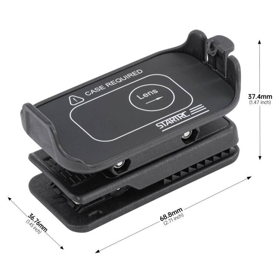 For DJI Osmo Nano STARTRC Backpack Clip Adjustable Action Camera Clamp Quick-Release Mount (Black)