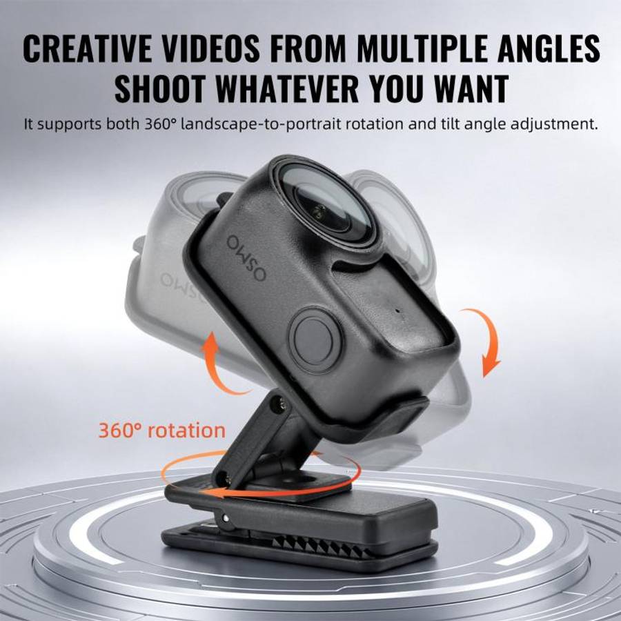 For DJI Osmo Nano STARTRC Backpack Clip Adjustable Action Camera Clamp Quick-Release Mount (Black)