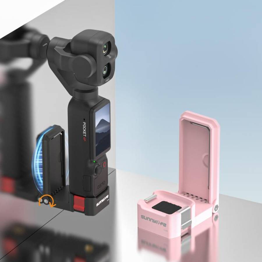 For DJI Osmo Pocket 4P / 4 / 3 Sunnylife Quick-Release Magnetic Mount Tabletop Base Bracket Angle...
