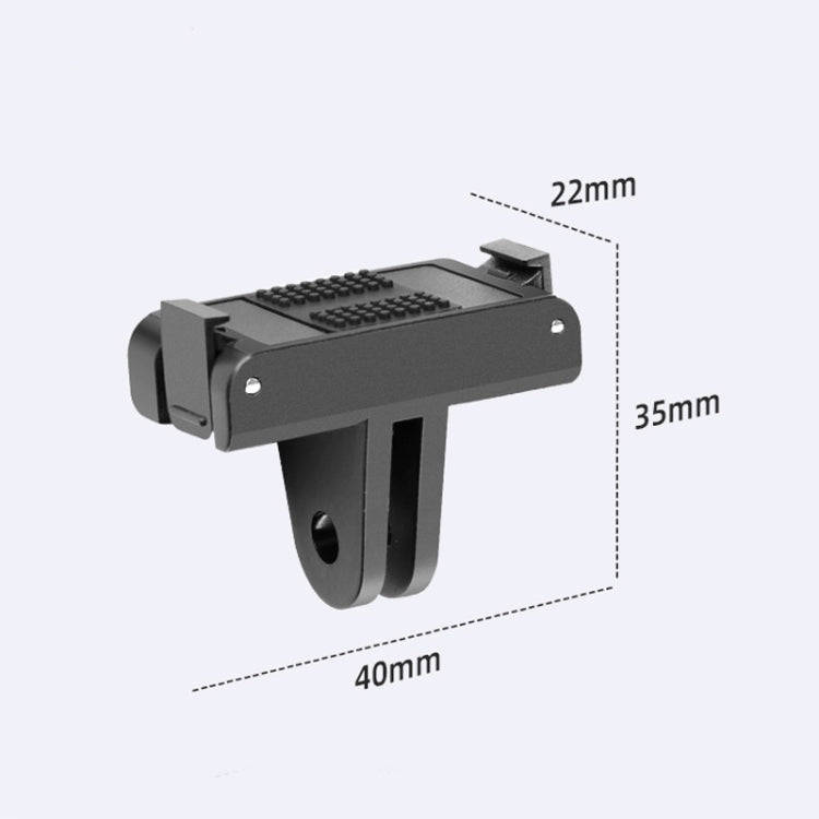 For DJI Osmo Action 5 Pro / 4  / 3 Magnetic Quick Release Base Mount Adapter (Black)