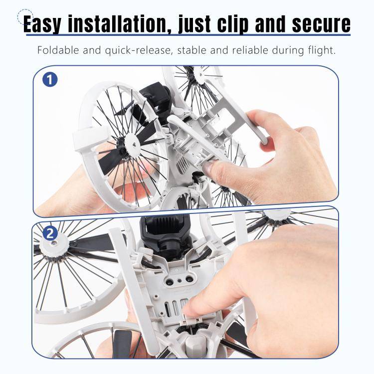 For DJI Flip STARTRC Folding Anti-fall Anti-dirt Heightened Landing Gear Training Rack (Grey)