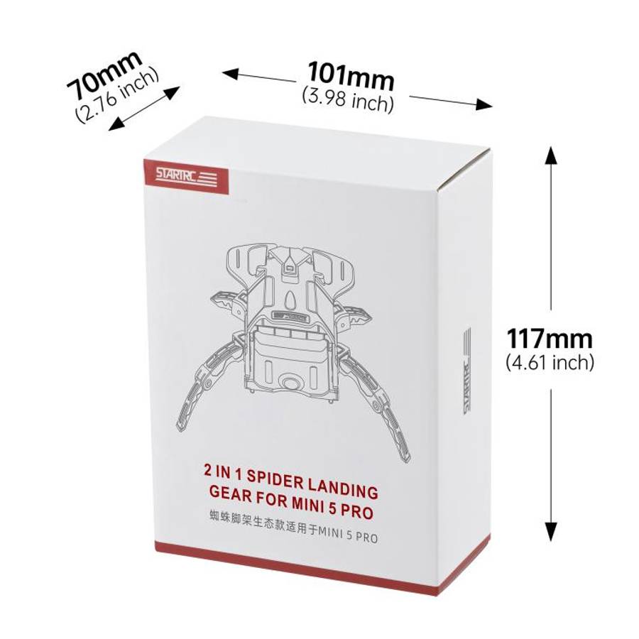 For DJI Mini 5 Pro STARTRC Spider-Leg Heightened Landing Gear Training Rack, Eco-Compatible (Grey)