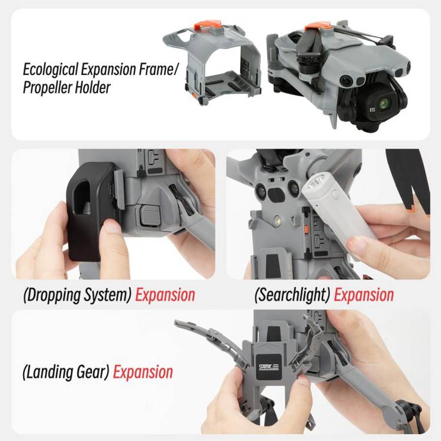 For DJI Mini 5 Pro STARTRC Spider-Leg Heightened Landing Gear Training Rack, Eco-Compatible (Grey)