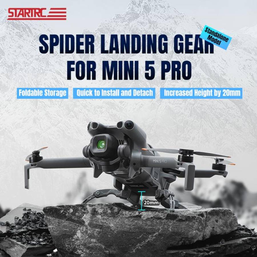 For DJI Mini 5 Pro STARTRC Independent Spider-Leg Heightened Landing Gear Training Rack (Grey)