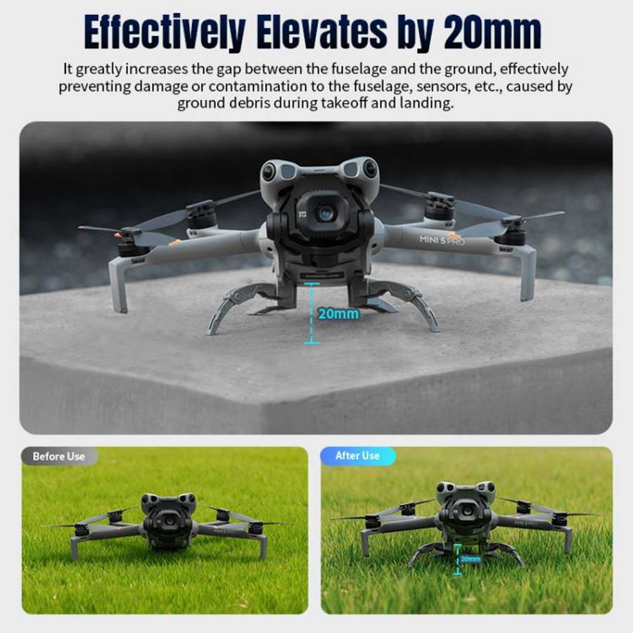 For DJI Mini 5 Pro STARTRC Independent Spider-Leg Heightened Landing Gear Training Rack (Grey)