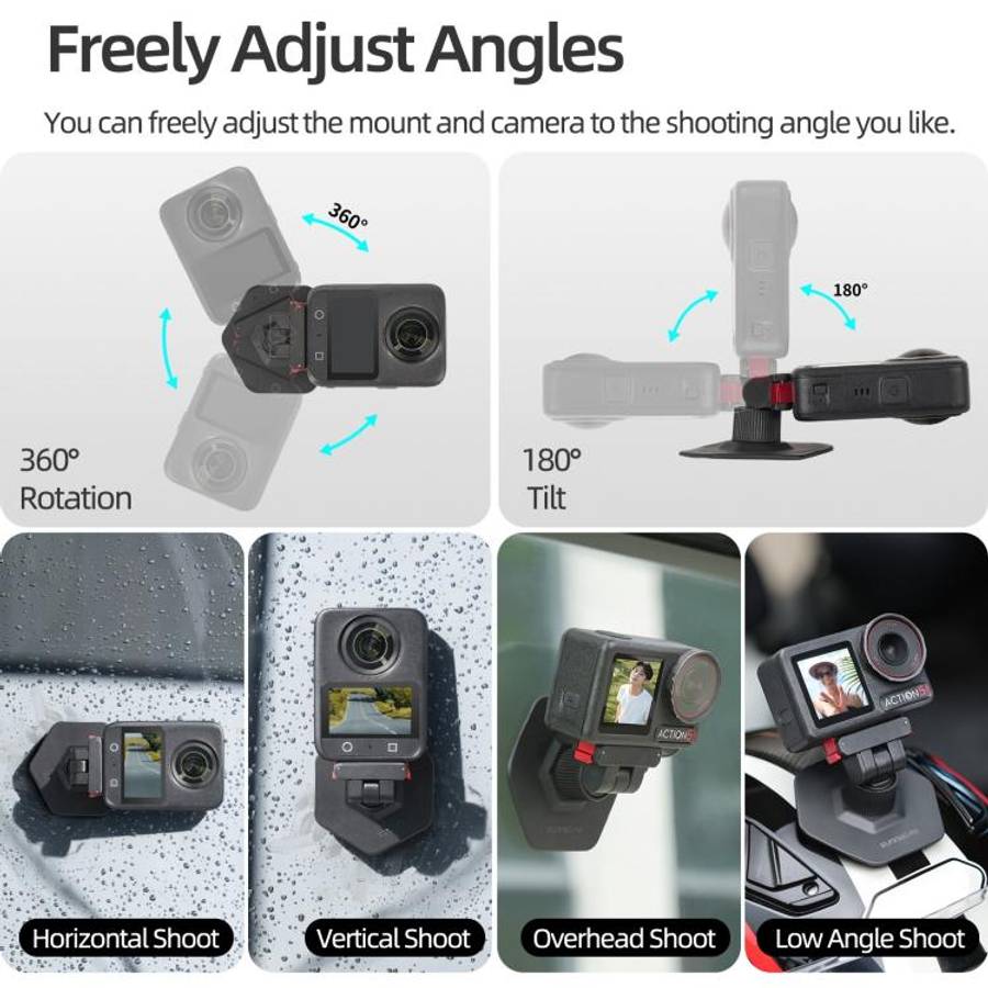 Sunnylife Magnetic Flexible Adhesive Helmet Mount Base Quick-Release Action Camera Holder For DJI...