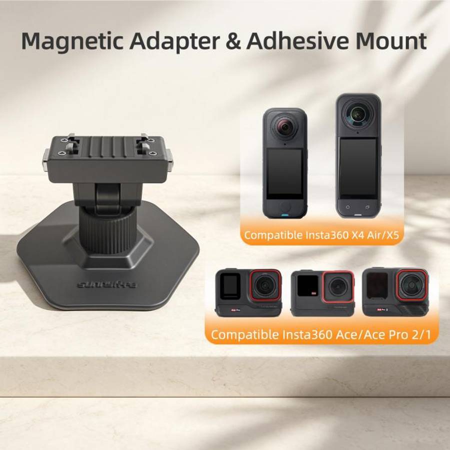 Sunnylife Magnetic Flexible Adhesive Helmet Mount Base Quick-Release Action Camera Holder For Ins...