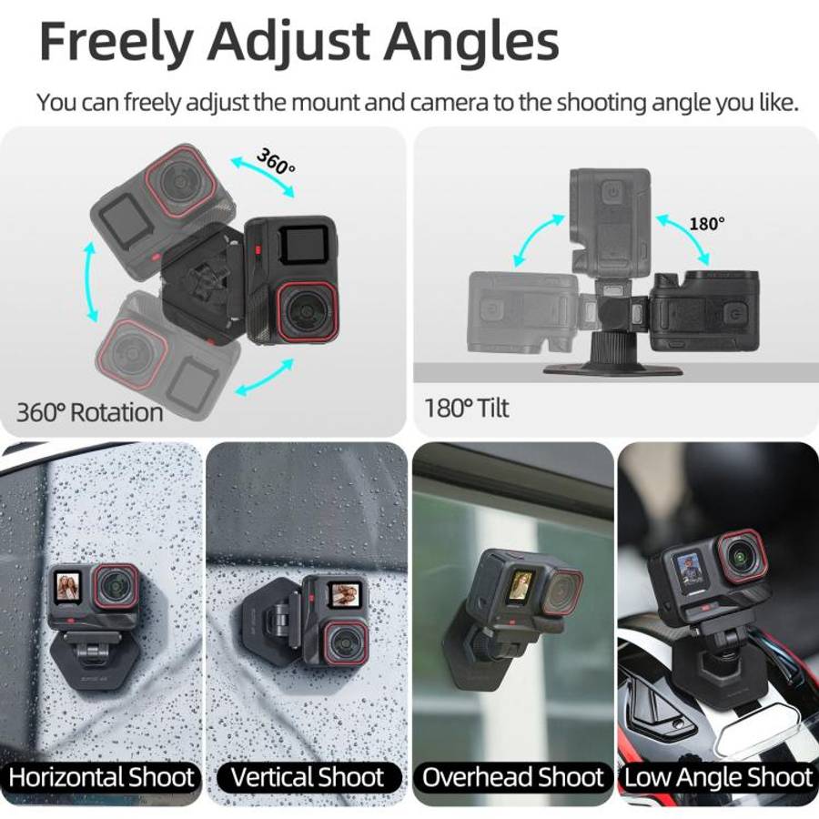 Sunnylife Magnetic Flexible Adhesive Helmet Mount Base Quick-Release Action Camera Holder For Ins...