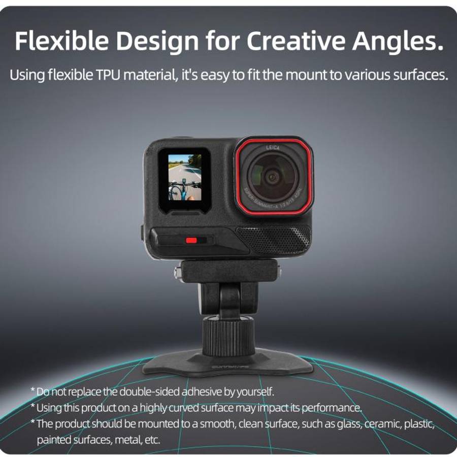 Sunnylife Magnetic Flexible Adhesive Helmet Mount Base Quick-Release Action Camera Holder For Ins...