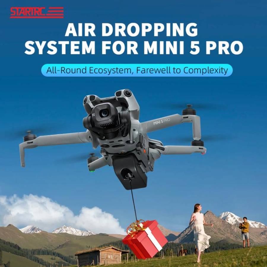 For DJI Mini 5 Pro STARTRC LED Light Air-Dropping System Thrower Parabolic (Grey)