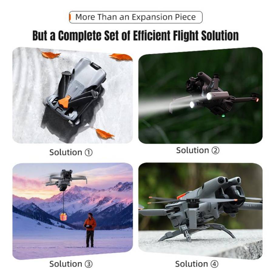 For DJI Mini 5 Pro STARTRC LED Light Air-Dropping System Thrower Parabolic (Grey)
