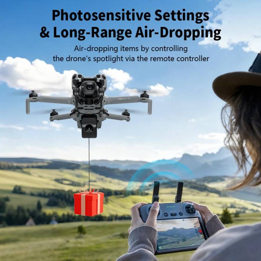 For DJI Mini 5 Pro STARTRC LED Light Air-Dropping System Thrower Parabolic (Grey)