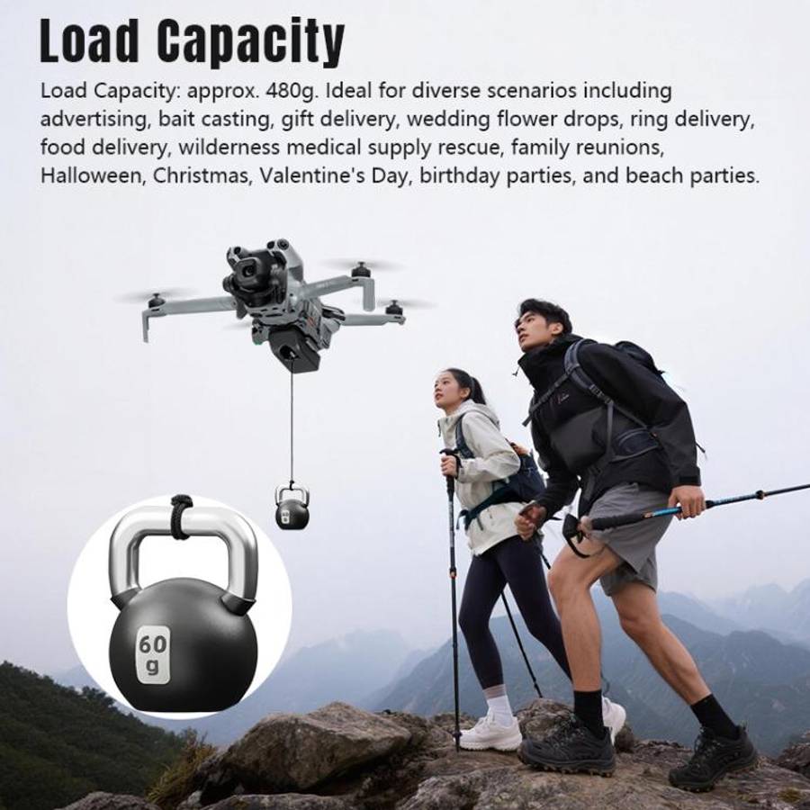 For DJI Mini 5 Pro STARTRC LED Light Air-Dropping System Thrower Parabolic (Grey)