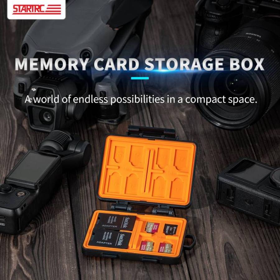 STARTRC V1 Flash Card Box SD / TF Memory Card Storage Case For DJI (Black)