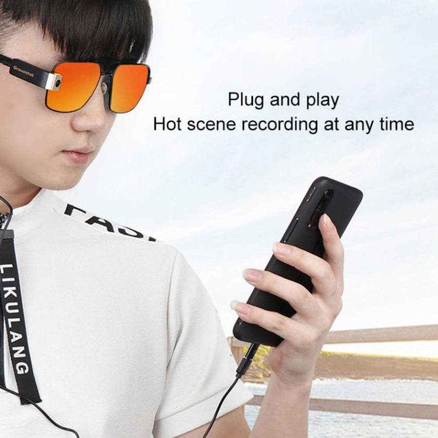 Groudchat JP1DV1 1080P HD Smart Camera Mobile Phone USB Live Camera for Glasses Legs, Built-in So...