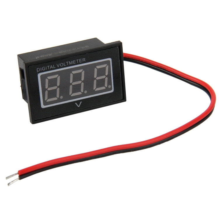 V40D 2 Wires Green Light Display Mini Waterproof IPX4 Digital Voltage Meter, Measure Voltage: DC ...