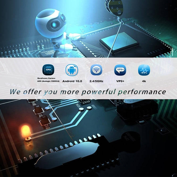 A95X F4 8K UHD Smart TV BOX Android 10.0 Media Player with Remote Control, Amlogic S905X4 Quad Co...