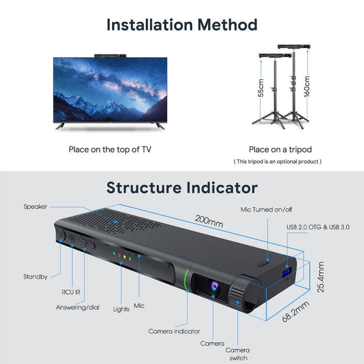 MECOOL KA2 Video Calling on TV Android 10.0 Smart TV Box with Remote Control, Amlogic S905X4 Quad...