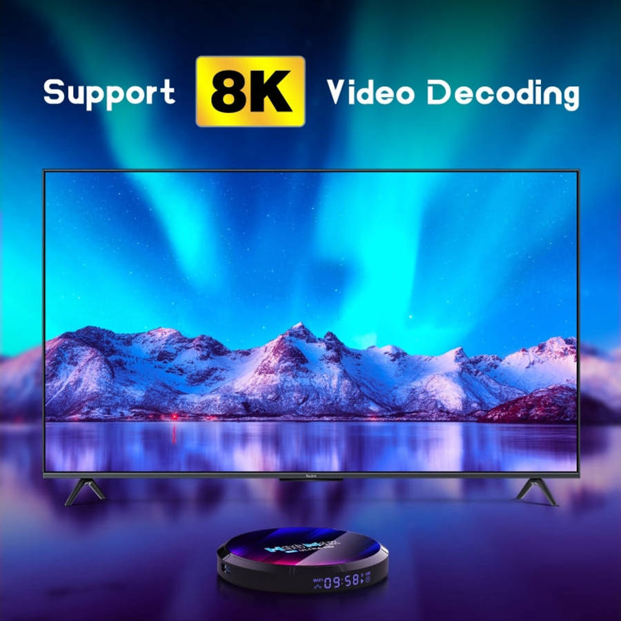 H96 Max 8K Ultra HD Smart TV Box Android 13.0 Media Player with Remote Control, RK3528 Quad-Core,...