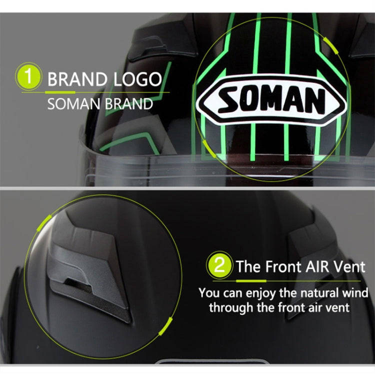 Soman 955 Skyeye Motorcycle Full / Open Face Bluetooth Helmet Headset Full Face, Supports Answer ...