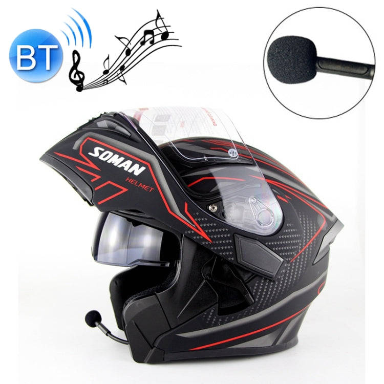 Soman 955 Skyeye Motorcycle Full / Open Face Bluetooth Helmet Headset Full Face, Supports Answer ...