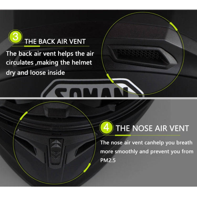Soman 955 Skyeye Motorcycle Full / Open Face Bluetooth Helmet Headset Full Face, Supports Answer ...