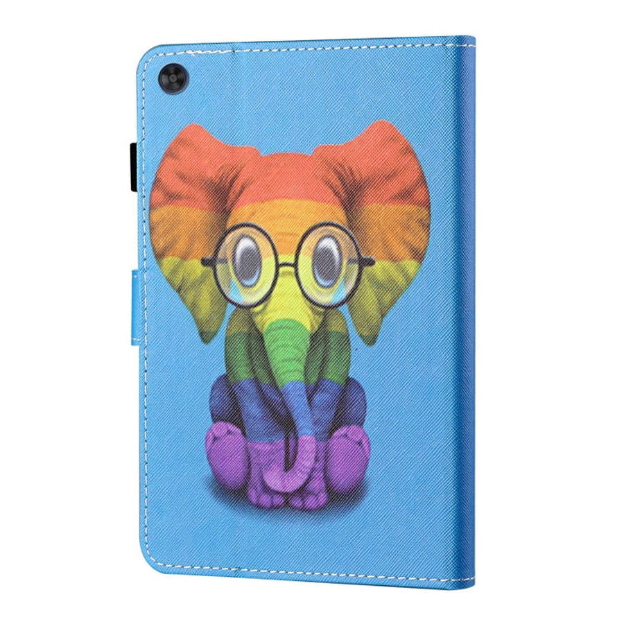 For Huawei Honor Pad 6 / X6 & Enjoy 2 & MatePad T10 / T10S Colored Drawing Stitching Horizontal F...