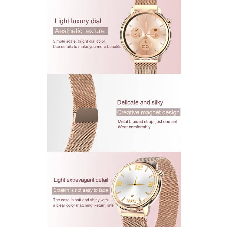 F80 1.3 inch TFT Color Screen IP68 Waterproof Women Smart Watch, Support Body Temperature Monitor...