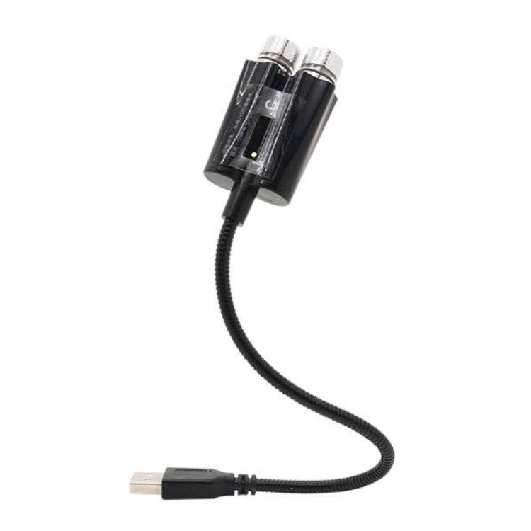 Car Two-color USB Star Dome Light Atmosphere Laser Projection Decorative Light, Constantly Bright...