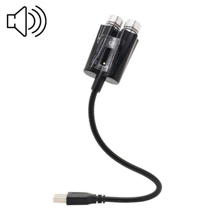 Car Two-color USB Star Dome Light Atmosphere Laser Projection Decorative Light, Voice Control Ver...