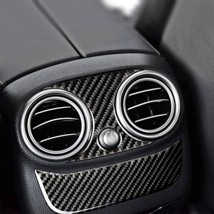 Car Carbon Fiber Rear Air Outlet Lower Decorative Sticker for Mercedes-Benz C Class W205 C180 C20...