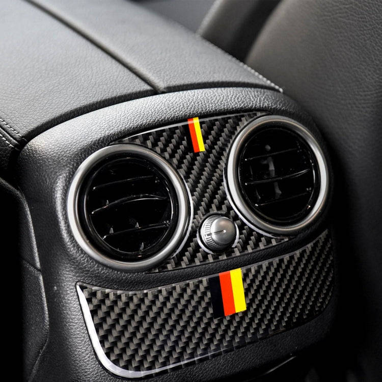Car Carbon Fiber Rear Air Outlet Lower Decorative Sticker for Mercedes-Benz C Class W205 C180 C20...