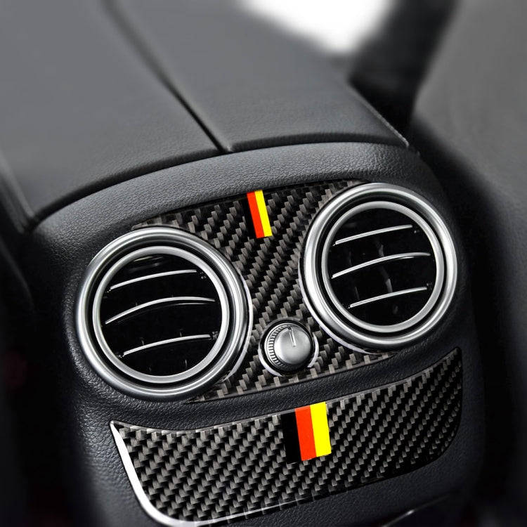 Car Carbon Fiber Rear Air Outlet Set Decorative Sticker for Mercedes-Benz C Class W205 C180 C200 ...
