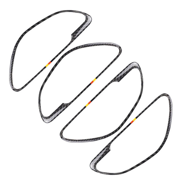 Car Carbon Fiber Door Handle Decorative Sticker for Mercedes-Benz C Class W205 2015-2018 / GLC X2...