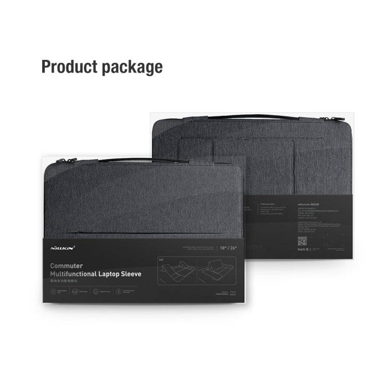 NILLKIN Commuter Multifunctional Laptop Sleeve For 14.0 inch and Below(Dark Gray)