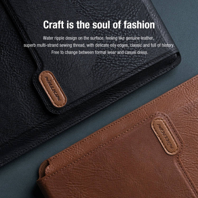 NILLKIN Water Wave Texture Versatile Laptop Sleeve For 14.0 inch and Below(Brown)
