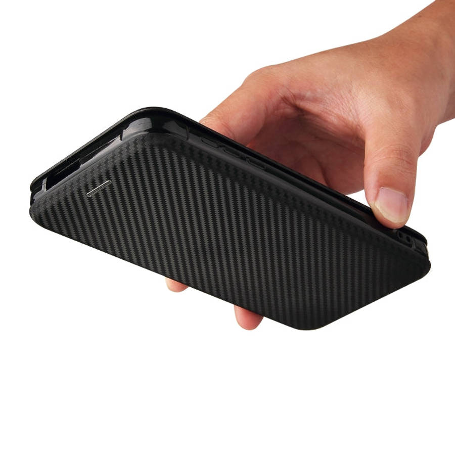 For Blackview BV6300 Pro Carbon Fiber Texture Horizontal Flip TPU + PC + PU Leather Case with Car...
