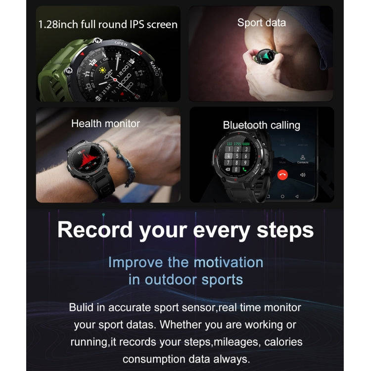 K22 1.28 inch IPS Screen Smart Watch, Support Menstrual Cycle Reminder / Bluetooth Call / Sleep M...