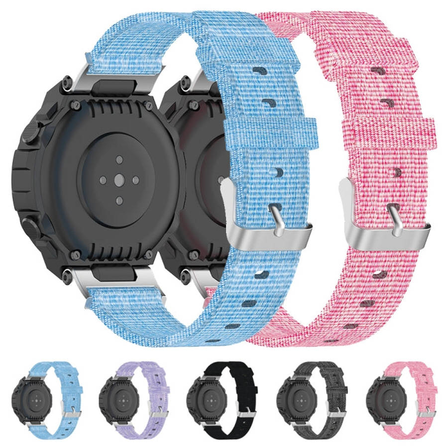 For Amazfit T-Rex Pro / Amazfit T-Rex Nylon Canvas Watch Band with Dismantling Tools, One Size(Grey)