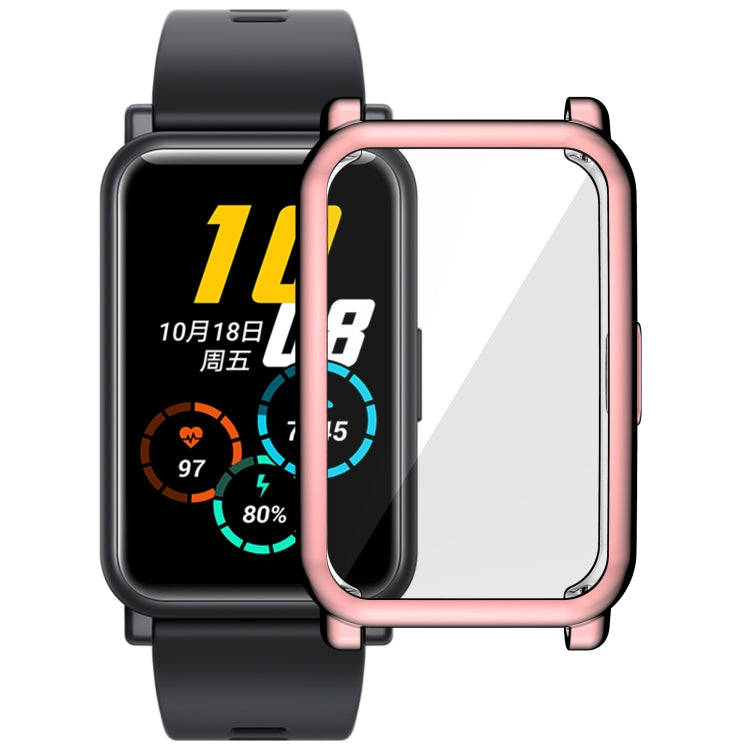 For Honor Watch ES Full Coverage TPU Electroplating Protective Case(Pink)