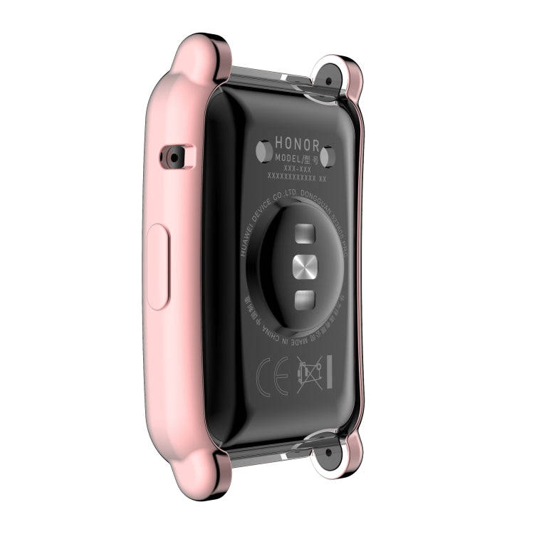 For Honor Watch ES Full Coverage TPU Electroplating Protective Case(Pink)