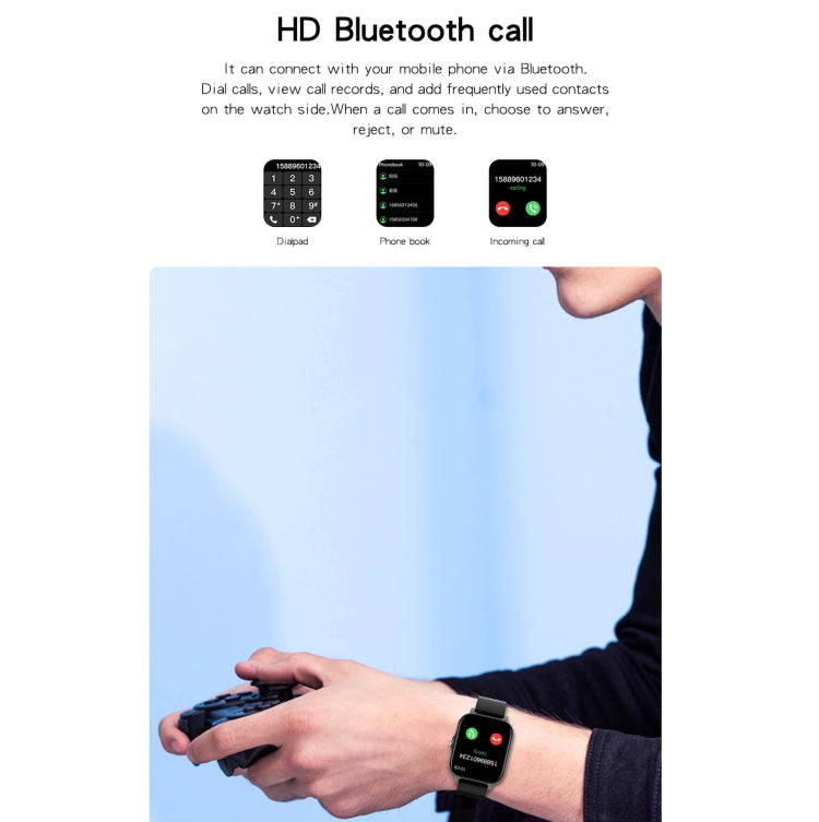 GT20 1.69 inch TFT Screen IP67 Waterproof Smart Watch, Support Music Control / Bluetooth Call / H...