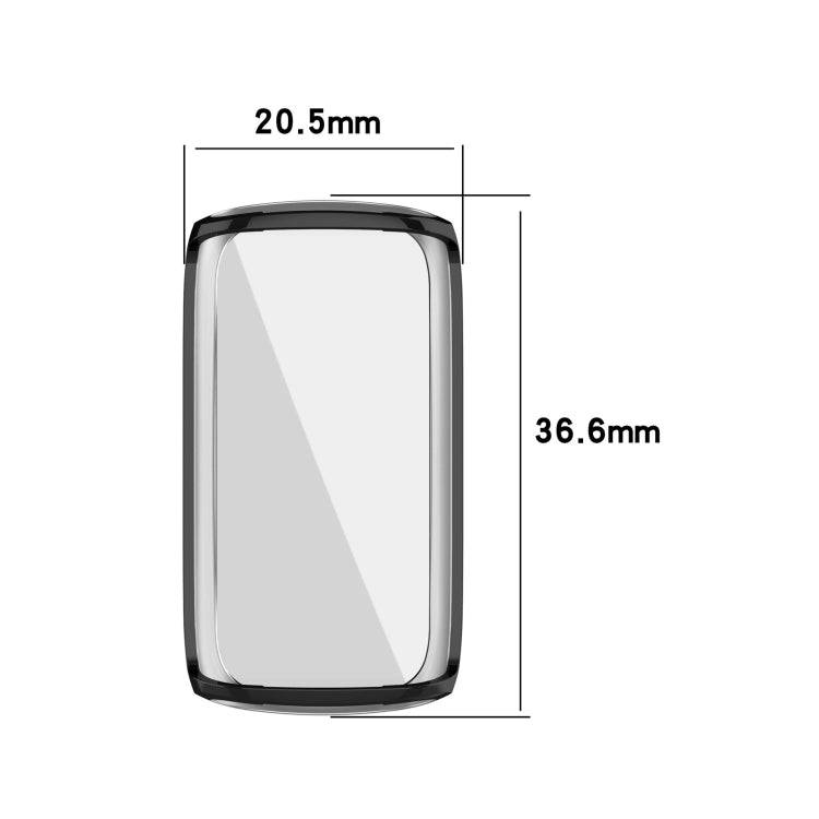 For Fitbit Luxe Full Coverage TPU Electroplating Protective Case Cover(Black)